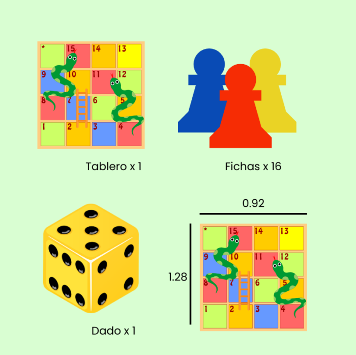 24 Juego de Mesa. Serpientes y Escaleras XXL