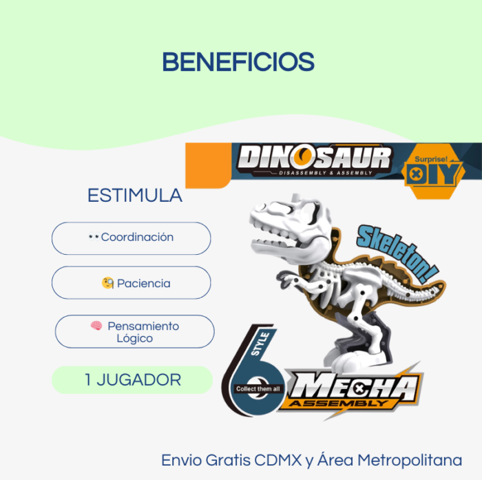 Juguete para Armar. Mecha Dinosaurio